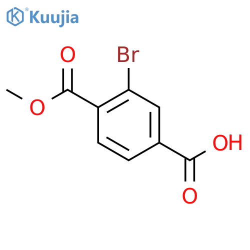 3-Bromo-4-(methoxycarbonyl)benzoic acid structure