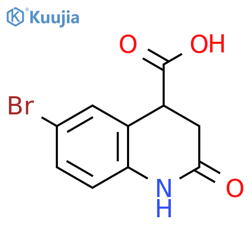 6-bromo-2-oxo-1,2,3,4-tetrahydroquinoline-4-carboxylic acid structure