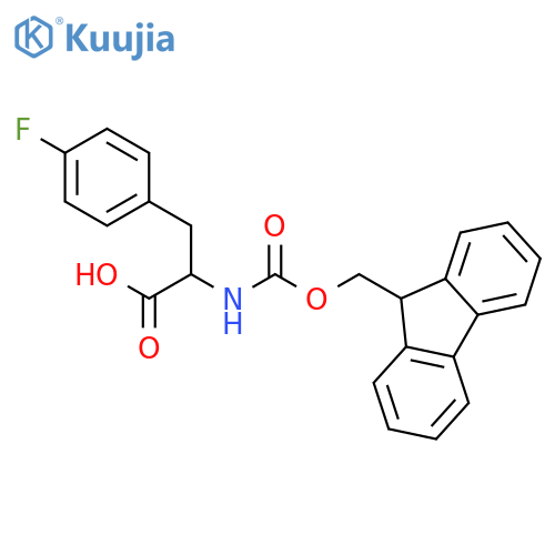 2-({(9H-fluoren-9-yl)methoxycarbonyl}amino)-3-(4-fluorophenyl)propanoic acid structure