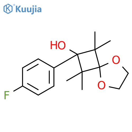 5,8-Dioxaspiro[3.4]octan-2-ol, 2-(4-fluorophenyl)-1,1,3,3-tetramethyl- structure