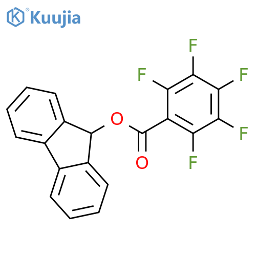 Benzoic acid, 2,3,4,5,6-pentafluoro-, 9H-fluoren-9-yl ester structure