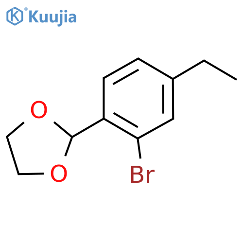 1,3-Dioxolane, 2-(2-bromo-4-ethylphenyl)- structure