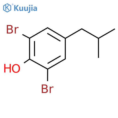 Phenol, 2,6-dibromo-4-(2-methylpropyl)- structure