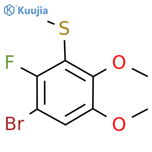 Benzene, 1-​bromo-​2-​fluoro-​4,​5-​dimethoxy-​3-​(methylthio)​- structure