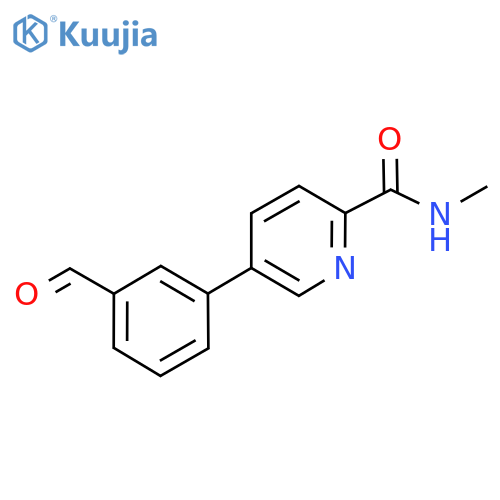 2-Pyridinecarboxamide, 5-(3-formylphenyl)-N-methyl- structure