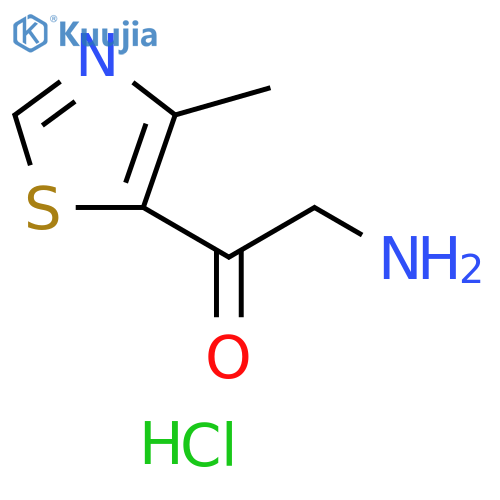 2-amino-1-(4-methyl-1,3-thiazol-5-yl)ethan-1-one hydrochloride structure