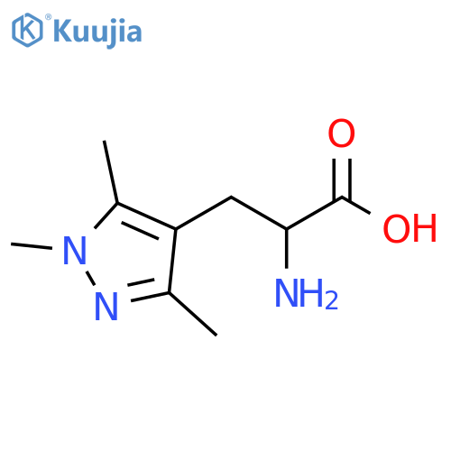 2-amino-3-(trimethyl-1H-pyrazol-4-yl)propanoic acid structure