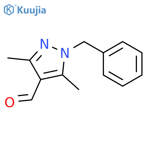 1-benzyl-3,5-dimethyl-1H-pyrazole-4-carbaldehyde structure