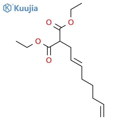 Propanedioic acid, 2,7-octadienyl-, diethyl ester structure
