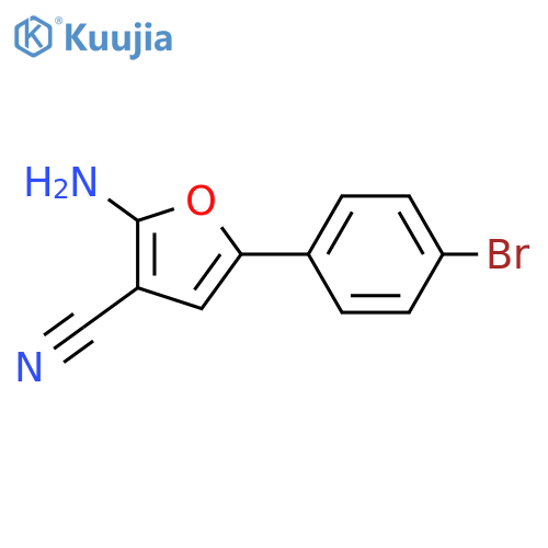 2-Amino-5-(4-bromophenyl)furan-3-carbonitrile structure