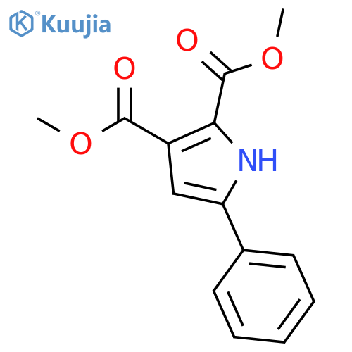1H-Pyrrole-2,3-dicarboxylic acid, 5-phenyl-, dimethyl ester structure