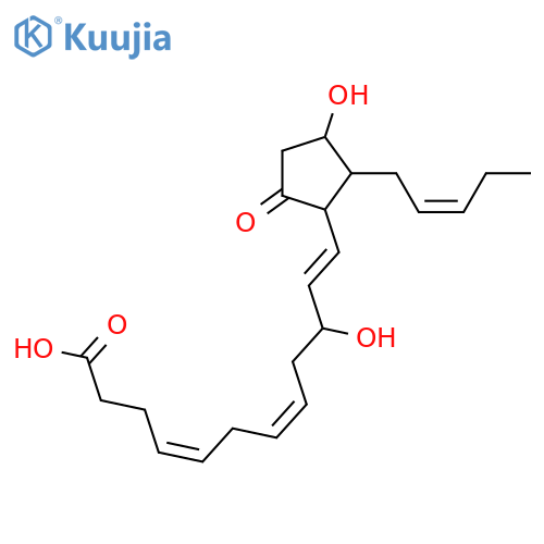 4,7,11-Dodecatrienoic acid,10-hydroxy-12-[3-hydroxy-5-oxo-2-(2Z)-2-pentenylcyclopentyl]-,(4Z,7Z,11E)- structure
