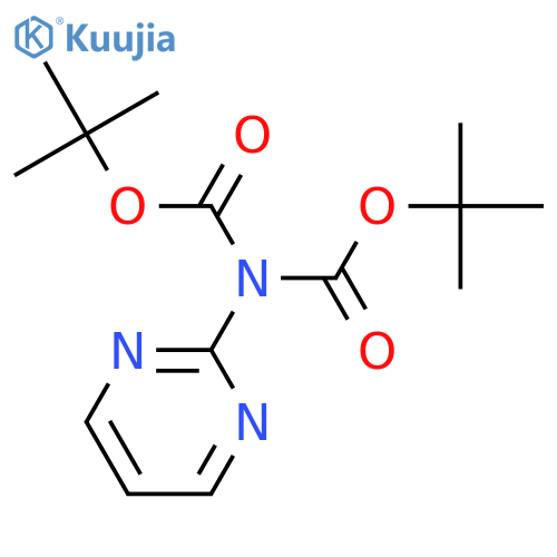 2-(di-(t-butoxycarbonyl)amino)pyrimidine structure