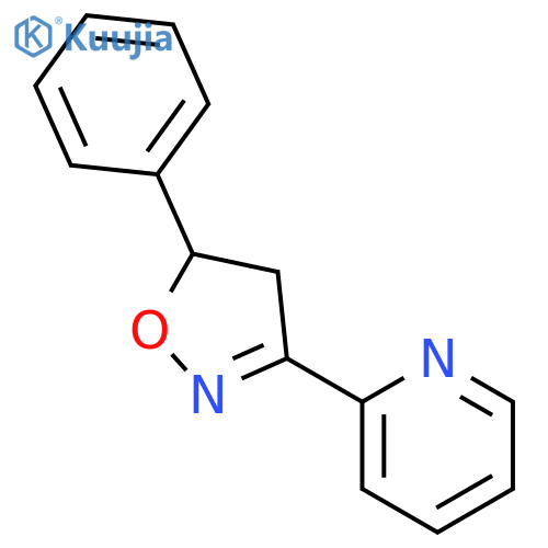 Pyridine, 2-(4,5-dihydro-5-phenyl-3-isoxazolyl)- structure