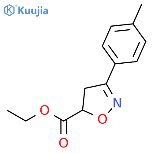 5-ISOXAZOLECARBOXYLIC ACID, 4,5-DIHYDRO-3-(4-METHYLPHENYL)-, ETHYL ESTER structure
