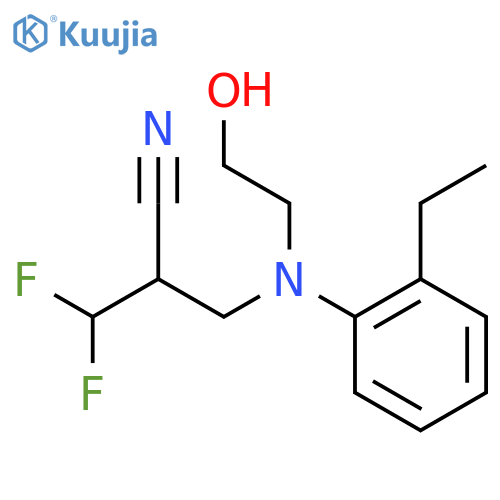 Propanenitrile,2-[[(2-ethylphenyl)(2-hydroxyethyl)amino]methyl]-3,3-difluoro- structure