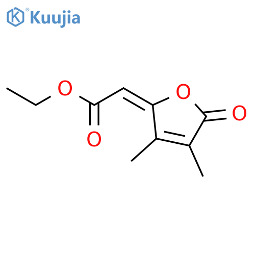 Acetic acid, (3,4-dimethyl-5-oxo-2(5H)-furanylidene)-, ethyl ester, (2Z)- structure
