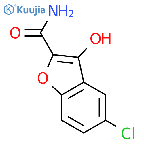5-Chloro-3-hydroxybenzofuran-2-carboxamide structure