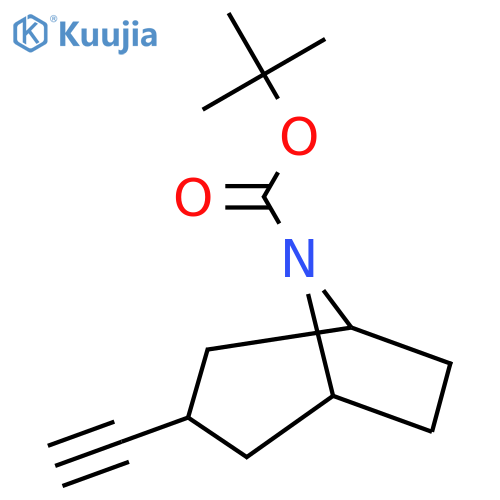 tert-butyl 3-ethynyl-8-azabicyclo3.2.1octane-8-carboxylate structure