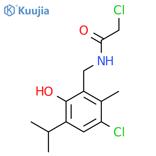 2-Chloro-N-(3-chloro-6-hydroxy-5-isopropyl-2-methylbenzyl)acetamide structure