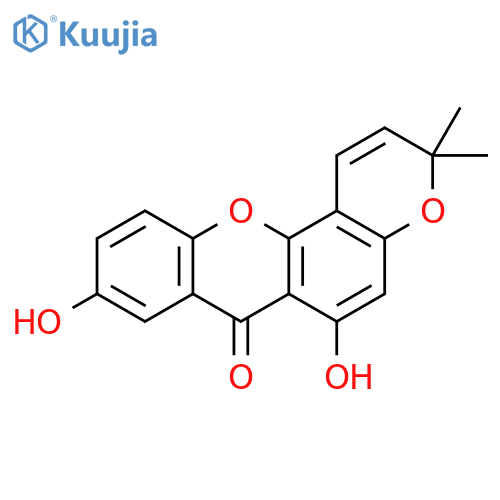 3H,7H-Pyrano[2,3-c]xanthen-7-one,6,9-dihydroxy-3,3-dimethyl- (8CI,9CI) structure