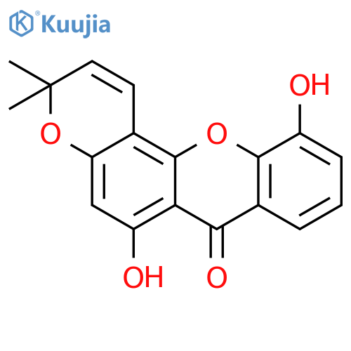 6,11-Dihydroxy-3,3-dimethyl-3H,7H-pyrano[2,3-c]xanthen-7-one structure