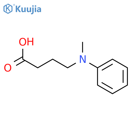 Butanoic acid, 4-(methylphenylamino)- structure
