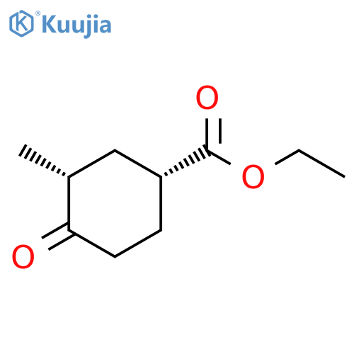 rac-ethyl (1R,3R)-3-methyl-4-oxocyclohexane-1-carboxylate, cis structure