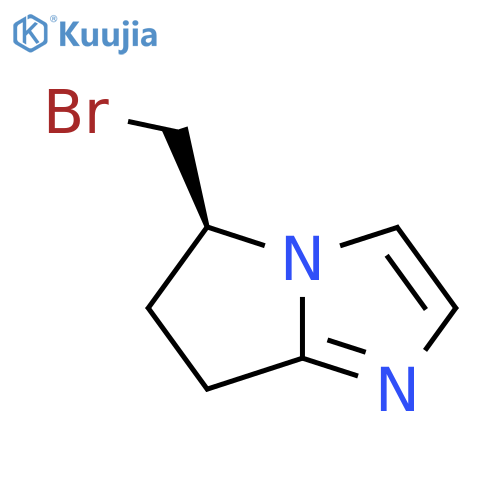 (5S)-5-(bromomethyl)-5H,6H,7H-pyrrolo1,2-aimidazole structure