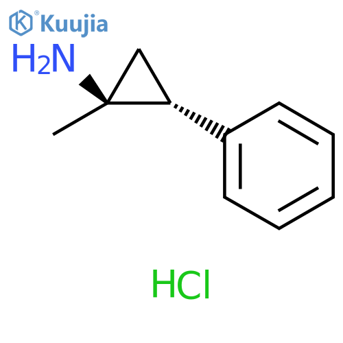 (1S,2R)-1-methyl-2-phenylcyclopropan-1-amine hydrochloride structure