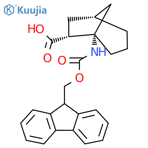 rac-(1R,5S,6R)-5-({(9H-fluoren-9-yl)methoxycarbonyl}amino)bicyclo3.2.1octane-6-carboxylic acid structure