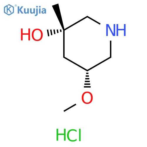 (3S,5R)-5-methoxy-3-methylpiperidin-3-ol hydrochloride structure