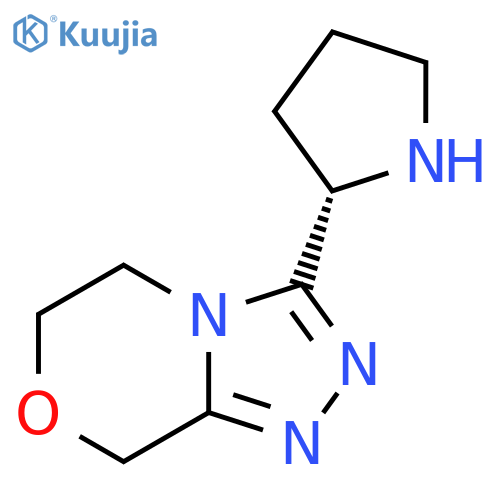 (2S)-2-{5H,6H,8H-1,2,4triazolo3,4-c1,4oxazin-3-yl}pyrrolidine structure