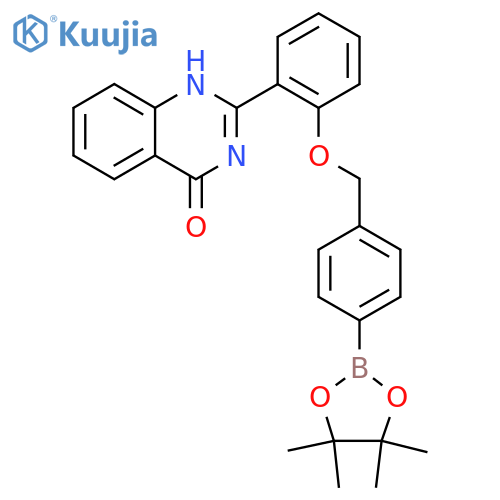 4(3H)-Quinazolinone, 2-[2-[[4-(4,4,5,5-tetramethyl-1,3,2-dioxaborolan-2-yl)phenyl]methoxy]phenyl]- structure