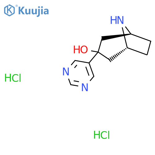(1R,3S,5S)-3-(pyrimidin-5-yl)-8-azabicyclo[3.2.1]octan-3-ol dihydrochloride structure