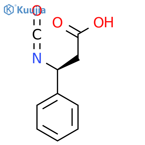 (3S)-3-isocyanato-3-phenylpropanoic acid structure