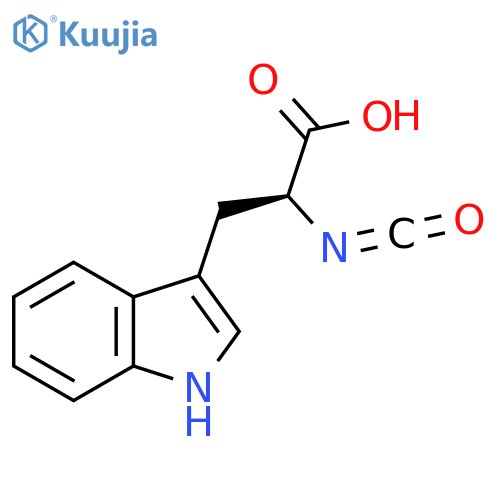 (2S)-3-(1H-indol-3-yl)-2-isocyanatopropanoic acid structure