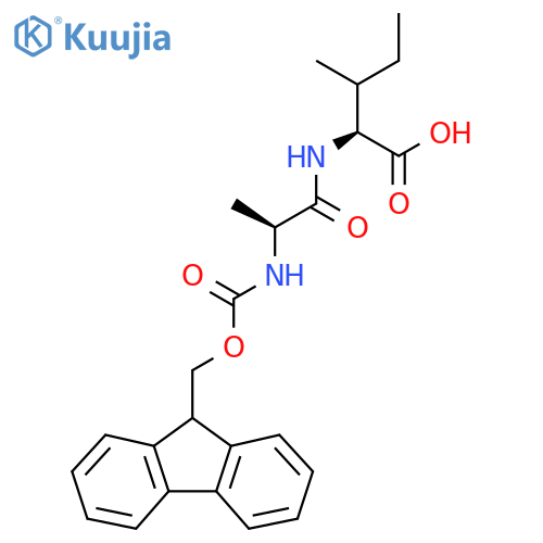 (2S)-2-(2S)-2-({(9H-fluoren-9-yl)methoxycarbonyl}amino)propanamido-3-methylpentanoic acid structure