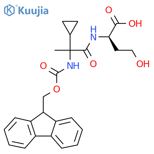 (2R)-2-2-cyclopropyl-2-({(9H-fluoren-9-yl)methoxycarbonyl}amino)propanamido-4-hydroxybutanoic acid structure