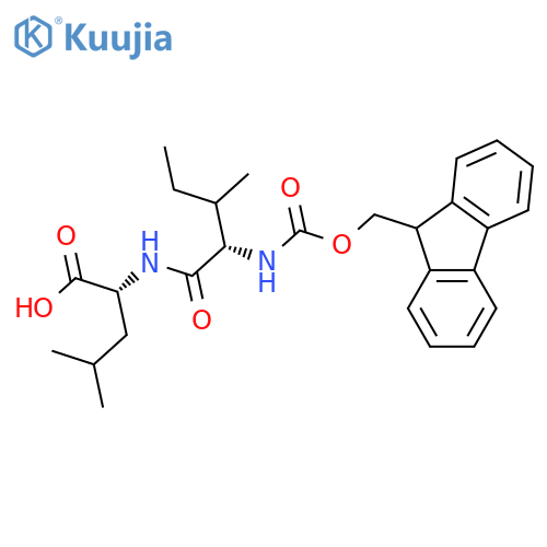 (2R)-2-(2S)-2-({(9H-fluoren-9-yl)methoxycarbonyl}amino)-3-methylpentanamido-4-methylpentanoic acid structure
