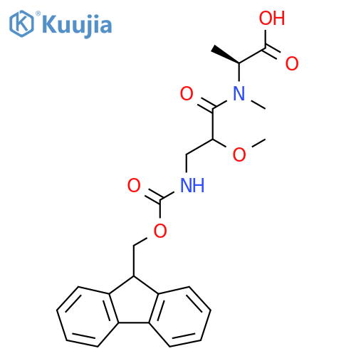 (2S)-2-3-({(9H-fluoren-9-yl)methoxycarbonyl}amino)-2-methoxy-N-methylpropanamidopropanoic acid structure
