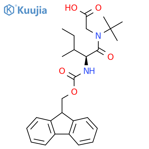 2-[(2S)-N-tert-butyl-2-({[(9H-fluoren-9-yl)methoxy]carbonyl}amino)-3-methylpentanamido]acetic acid structure