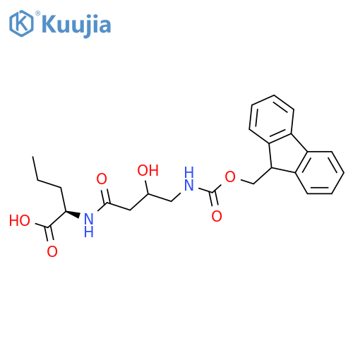 (2R)-2-4-({(9H-fluoren-9-yl)methoxycarbonyl}amino)-3-hydroxybutanamidopentanoic acid structure