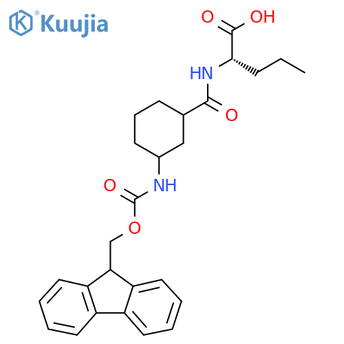 (2S)-2-{3-({(9H-fluoren-9-yl)methoxycarbonyl}amino)cyclohexylformamido}pentanoic acid structure