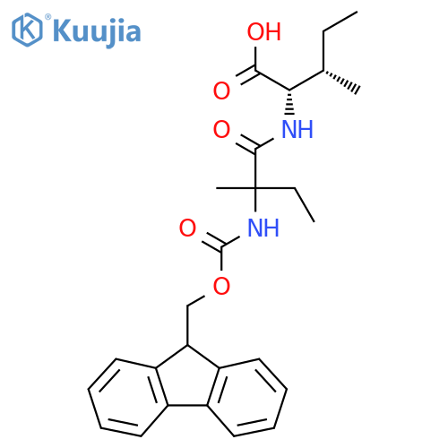 (2S,3S)-2-2-({(9H-fluoren-9-yl)methoxycarbonyl}amino)-2-methylbutanamido-3-methylpentanoic acid structure