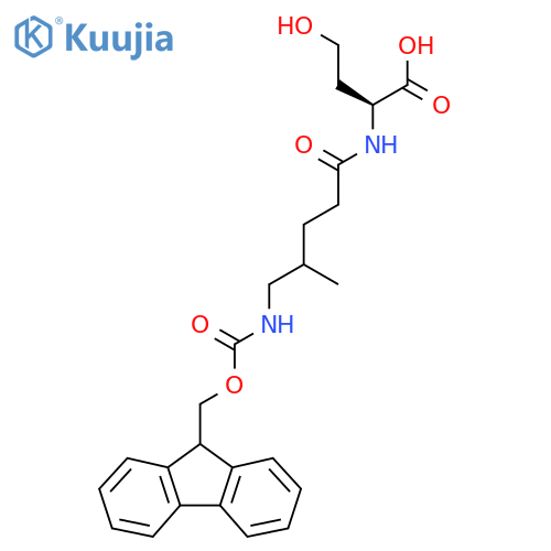 (2S)-2-5-({(9H-fluoren-9-yl)methoxycarbonyl}amino)-4-methylpentanamido-4-hydroxybutanoic acid structure
