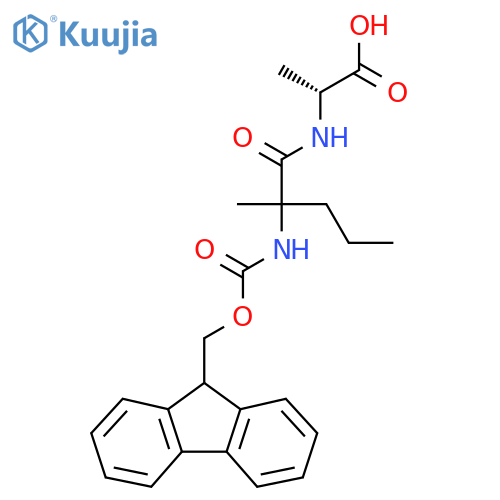 (2R)-2-2-({(9H-fluoren-9-yl)methoxycarbonyl}amino)-2-methylpentanamidopropanoic acid structure
