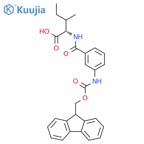 (2S)-2-{3-({(9H-fluoren-9-yl)methoxycarbonyl}amino)phenylformamido}-3-methylpentanoic acid structure