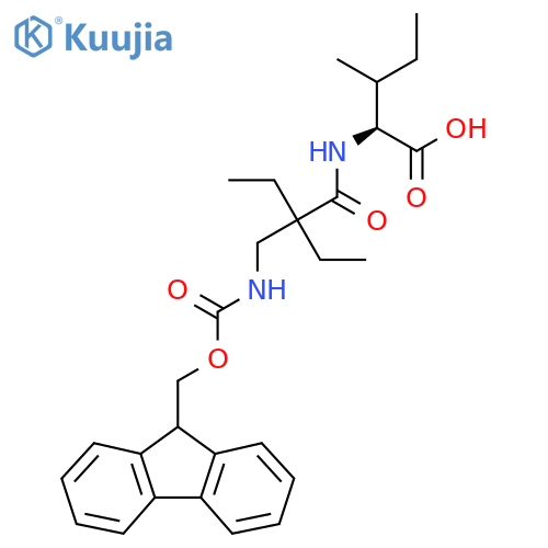 (2S)-2-{2-ethyl-2-({(9H-fluoren-9-yl)methoxycarbonyl}amino)methylbutanamido}-3-methylpentanoic acid structure