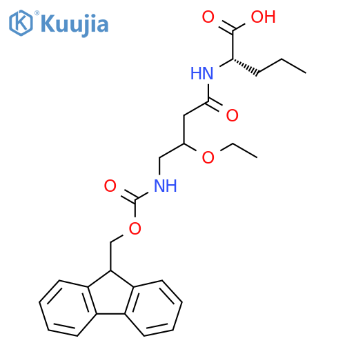 (2S)-2-3-ethoxy-4-({(9H-fluoren-9-yl)methoxycarbonyl}amino)butanamidopentanoic acid structure